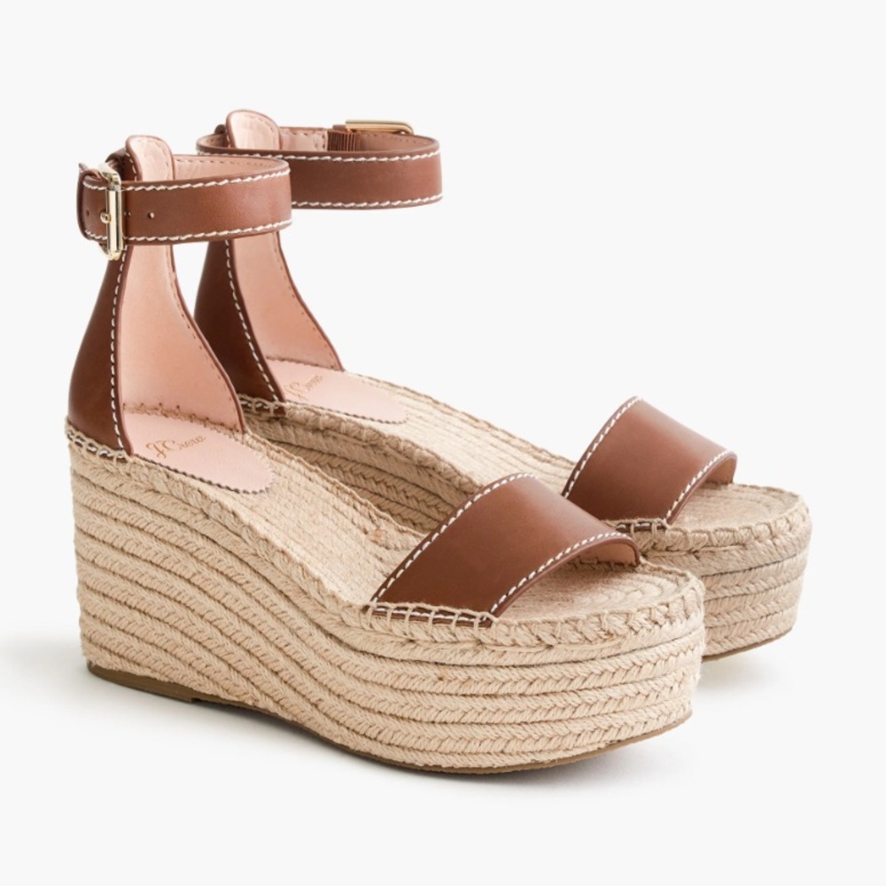 J. Crew platform espadrille sandals